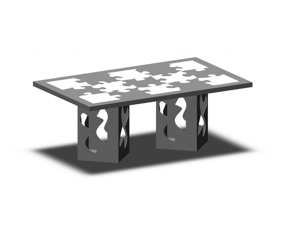 Table Puzzle 2 pieds